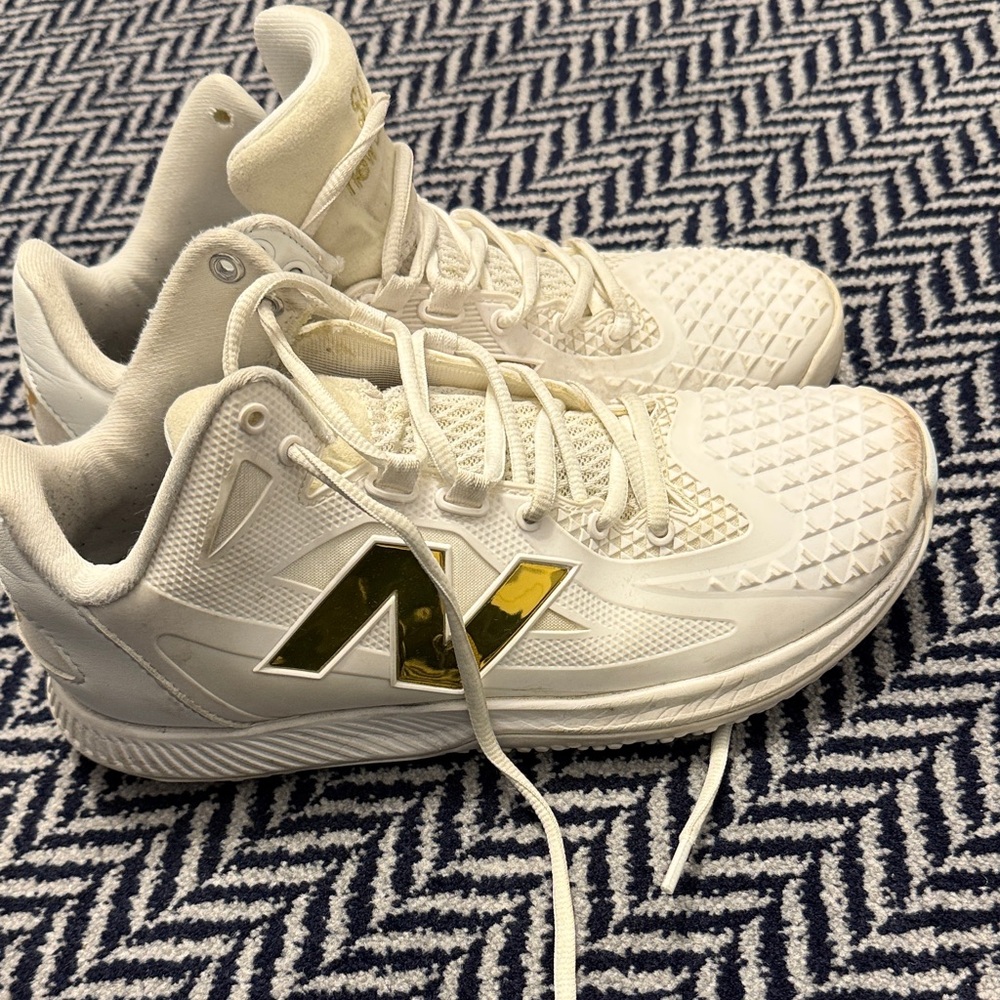 Shohei Otani New Balance Mena Cream/Gold Athletic Sneakers Turfs